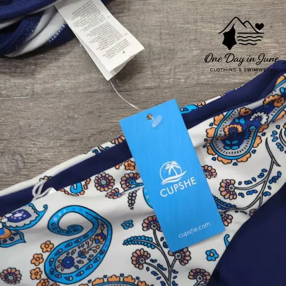 Cupshe Tie Back Tie Side Reversible Bikini Bottom Swimsuit Size L - Picture 4 of 6